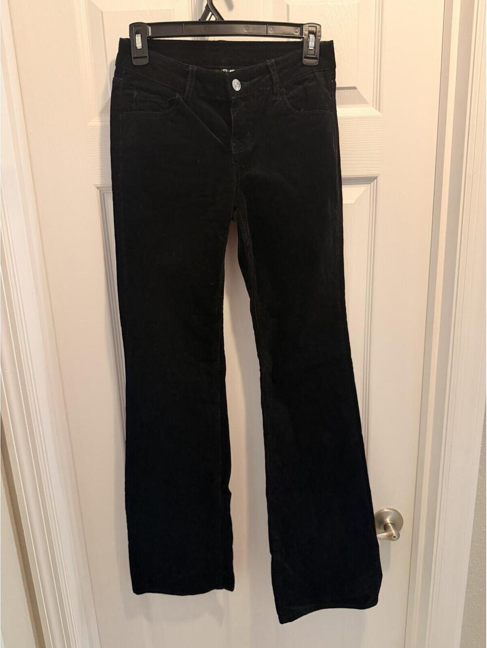 Divided by H&M Womens Size 2 Black Corduroy Trousers Pants